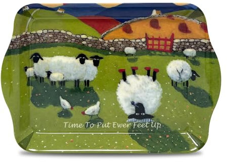 Small Scatter Tray by Thomas Joseph - Time To Put Ewer Feet Up - Funny Sheep Gift