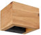 Globo Wandleuchte Wandlampe Holzleuchte Designleuchte Wohnzimmer Up Down verstellbar, Metall braun schwarz, 1x LED 8 Watt 800 Lumen warmweiß, LxBxH 13,2x11,3x9,8 cm