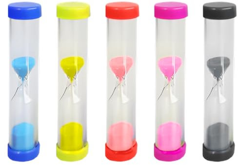 ZXUPOI 5 PCS Timer a Clessidra Sabbia 10 Sec 30 Sec 1 Minuto 2 Minuti 3 Minuti Orologi per Spazzolini da Bambini da Cucina