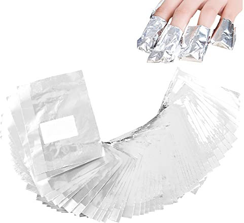 500Pcs Nail Foil Wraps with Cotton Pads - Professional Aluminium Gel Polish Remover for Acrylic & UV Soak Off, Salon-Grade No Mess Kit