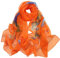 Schals für Frauen Leichter Druck Blumenmuster Schal Schal Mode Schals Sonnencreme Tücher und Wraps für den Frühling Schal Damen (Orange, One Size)