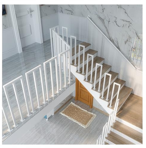 YFSJJ U-förmiges Treppengeländer für den Innenbereich,Dachboden,Balkon,Dekorative Haltegriffe,Zaunstützstangen, Sicherheitshandläufe für Garten und Villa(Size:U 75cm,Color:Weiß)