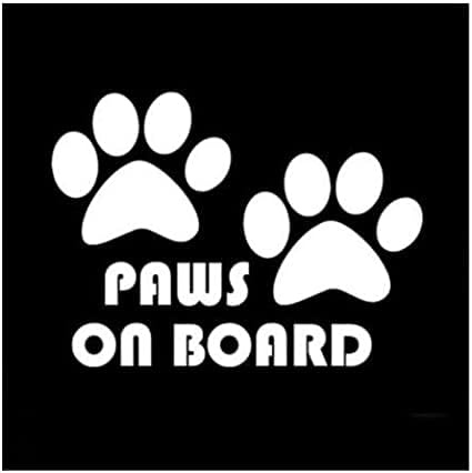 Adesivi E Decalcomanie Per Auto 20 Cm (7,87 Pollici) Accessori Adesivi Per Auto Vinile Personalizzato Zampe A Bordo, Cane, Cucciolo, Piede Finestra Auto Decorativo PVC Impermeabile (Glh1D23638)