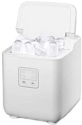 CNBYDK Máquina para Hacer Hielo en encimera, 15 kg/24 Horas, Negra, para Cocina casera, máquina para Hacer Cubitos de Hielo eléctrica de tamaño Nugget, máquina para Hacer