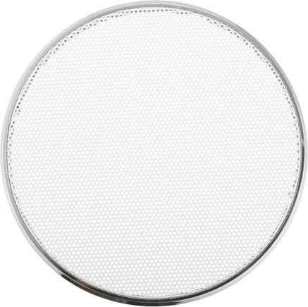 X AUTOHAUX Universal 4 Car Speaker Grills Cover Mesh Round 4 Inch Audio Speaker Subwoofer Guard Protector Case Iron Plating Silver Tone White - Pack of 1