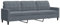 vidaXL Canapé à 3 Places Gris foncé 210 cm Velours, canapé, canapé de Salon, canapé à Trois Places, canapé rembourré, sièges de Salon