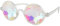 LQIOACU Sonnenbrille Festival, Lustige Sonnenbrillen, Kaleidoskop Rave Brille, Schnelle Brille, Cosplay Brille Glasses Welding Punk Brille (Weiß)