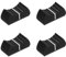4Stück 24mmx12mmx11mm Fader oder Schieberegler, Konsolenmischer Schieberegler Fader Knöpfe Ersatz für Potentiometer Faderknöpfe (Schwarz)