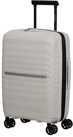 Samsonite Neo Flux - Spinner S Slim, Erweiterbarer Handgepäck, 55 cm, 39/45 L, Beige (Warm Neutral)