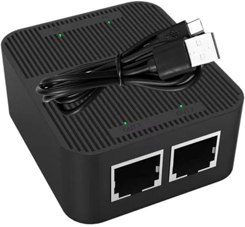 SWOOMEY Divisor Ethernet Adaptador para Compartir Conexión De Conector para Ordenadores y Routers Expansor De Puertos De Fácil De Usar y Compatible Varios Dispositivos Materiales