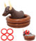 Balakaka Nevera Hinchable Cubitera Black Bull Lasso, Cubitera Hinchable con 4 Anillos Juegos Interactivos, Enfriador De Bebidas para Playa en Verano