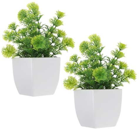 Zerodeko Maceta Simulación Planta Verde Artificial 2 Unidades Decoración Interior