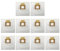 FVLIEQJP 4/10 Pezzi Sacchetti for La Polvere, Compatibili con Hoover, Stile H Serie H81/H81 Pure Epa/Telios Extra Aspirapolvere Ricambi Accessori di Ricambio(10pcs)