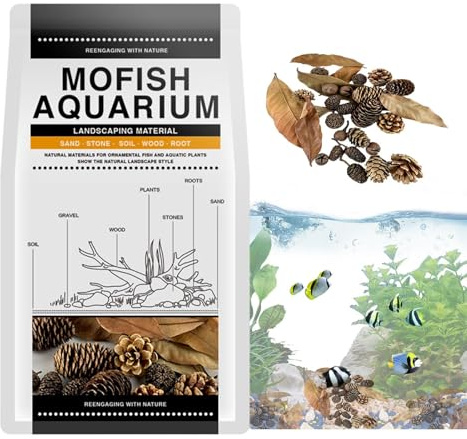 Generisch Aquarium-Alder-Zapfen-Süßwassertankbotanische, Safe-Kontrolle | Aquariumdekorationszubehör, Blackwater Enhancer für Betta und Garnelentanks mit organischen Tannin-reichen Kegeln