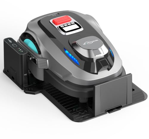 YARDCARE N1600PRO Robot Tondeuse sans câble périphérique, jusqu'à 1600 m², Navigation RTK et Vision IA, détection de Plus de 300 Obstacles, Tonte en U, APP Gestion Multi-Zones et Hauteur 20–60 mm