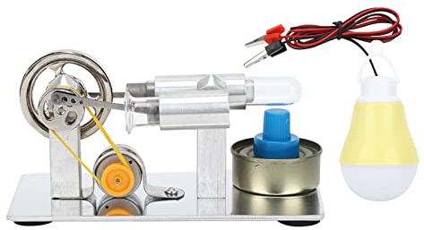 Hidyliu Mini Modello di Motore Giocattolo Educativo Artigianale per Bambini Progetti Scientifici in Acciaio Inossidabile Fai da Te