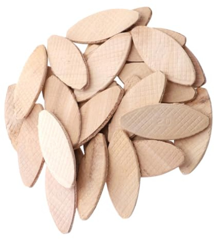 DEEPCRAFF 100pcs Beech Wood Joiner Biscuits for Jointing Strength, Expands with Water-Based Glues, for Composite Board and Plywood Wood Joining Projects
