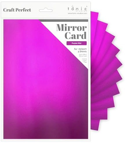 Craft Perfect Satin Mirror Card A4, Purple Mist