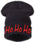 4sold Merry Xmas Ho Lustige Mütze, Mütze für Damen und Herren, Ho Ho Ho Black, M/L