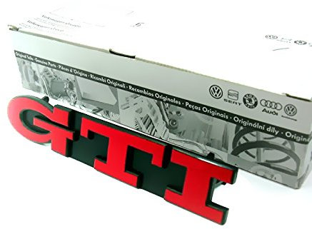 Volkswagen Original VW GTI Front Grill Badge Emblem Red Nos - 1H6853679E QN5