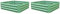 Selections Pack of 2 Metal Raised Vegetable Beds in Green (100cm x 100cm x 30cm)