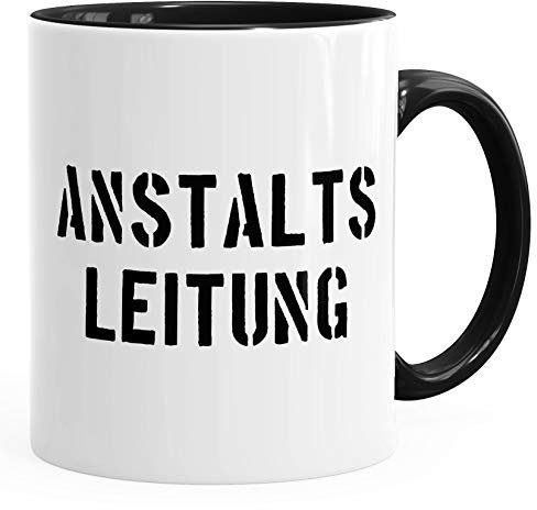 Anstaltsleitung Büro Kaffee-Tasse MoonWorks® schwarz unisize