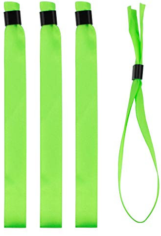 IBOO 20 hellgrüne Stoffarmbänder für Veranstaltungen – Kunststoffverschluss zur Vermeidung von Übertragung oder Wiederverwendung – Angenehme Satinarmbänder von hoher Qualität
