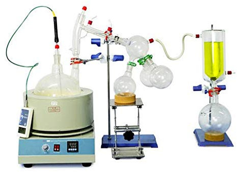 5000ml Short Path Kit Heating Mantle w/Magnetic Stirring & Glassware Accessories Kits