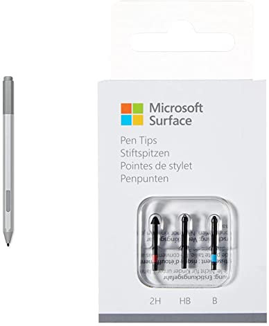 Microsoft Surface Pen lápiz Digital Platino 20 g - Lápiz para Tablet. & Kit de Punta de lápiz para Surface GFU-00002 Negro
