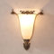 WRMING Wandlampe Innen Landhaus, Messing Treppenhaus Wandleuchte Flurlampe, Geschnitztes Design, Schlafzimmer Wohnzimmer Badezimmer Küche Café Bar Wandbeleuchtung, Glaslampenschirm, E27,A01