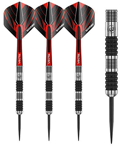 WINMAU Mark Webster 23 Gram Tungsten Darts with Prism Flights and Vecta Shafts (Stems)