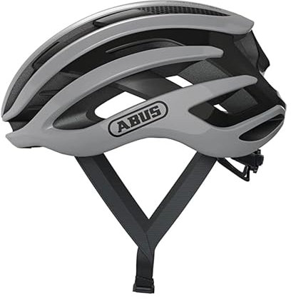 ABUS Rennradhelm AirBreaker - High-End Fahrradhelm für den professionellen Radsport - für Jugendliche und Erwachsene - Helm für Damen und Herren - Grau, Größe M