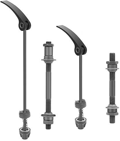 QKURT Bike Quick Releases Set, 1 Pair Bicycle Hub Axle Bike Hollow Axle Set Bike Quick Release Skewers for Road Bike, Mountain Bike, MTB, BMX