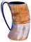Tasse Viking en corne véritable de 15,2 cm - Tasse à boire - Tasse à bière - Verre à vin - Chope d'hydromel médiévale en toile de ju