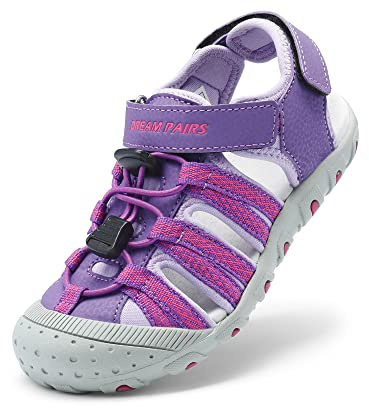 DREAM PAIRS Sandalias Deportivas Unisex,Todo Morado,33.5