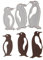 Qoiseys Drei Pinguine Metall Stanzschablone Die Stanzen Basteln Prägeschablone, Stanzungen für DIY Scrapbooking Fotoalbum Dekoratives Papier Basteln Prägeschablone