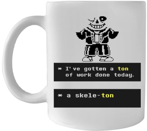Kwantees Undertale Sans Keramiktasse Umweltfreundlicher Becher Ceramic Cup Eco-Friendly Mug
