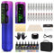 EZ Tattoo Maschinen Set - Tattoo Set mit Rotations Tattoo Maschine, 20 Stück Tattoo Nadeln, 1800mAh Stromversorgung Akku für Tattoo Anfänger und Künstler (P2S Lila)