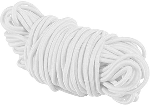 ABOOFAN String Sewing Elastic Spool Cord Knit Elastic Band Spool Bracelets Beaded Elastic Strap for Sewing Elastic Flat Band Knitting Accessories DIY Cord Accessories to Weave Rope White