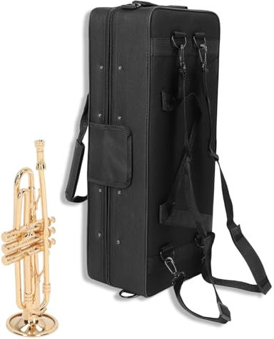 Scatola Portaoggetti Per Tromba, Custodia Morbida Per Tromba Custodia Morbida Per Tromba con Tracolla Custodia Grande Per Tromba in Tessuto Oxford Nera