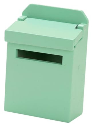 Baoblaze Miniatur Briefkasten Aus Holz für Puppenhaus Dekoration, Grün