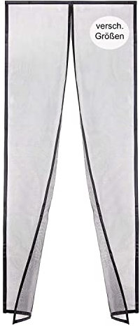 Zanzariera per porta, 120 x 210 cm, tenda magnetica Door Easy senza foratura, protezione dagli insetti per balcone e porta della terrazza, tessuto in plastica rinforzata, resistente al vento e a