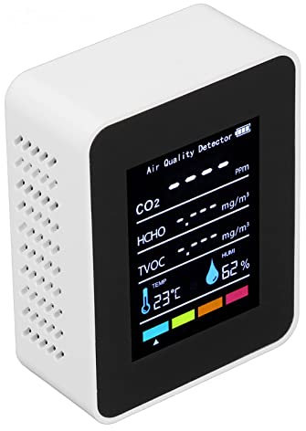 Luftqualitätsmonitor Weißer Luftqualitätsmonitor, CO2-Erkennungssensor Luftgasdetektor Hochauflösender CO2-Erkennungssensor für den Gewächshausanbau