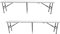 The Homeweeks Pack 2 Bancos Plegables Solid180cm. portátiles, Normativa Uso público Interior/Exterior (EN 581-1/2). Tablero Resina HDPE 3,8cm y Estructura Acero.Capacidad 3-3 per