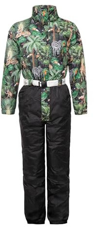 Funky Alps - Jungle Skianzug - Unisex Dschungel Retro-Ski-Outfit - Wind- und wasserdicht - Perfekt für Après-Ski - Erhältlich in den Größen S bis XXL