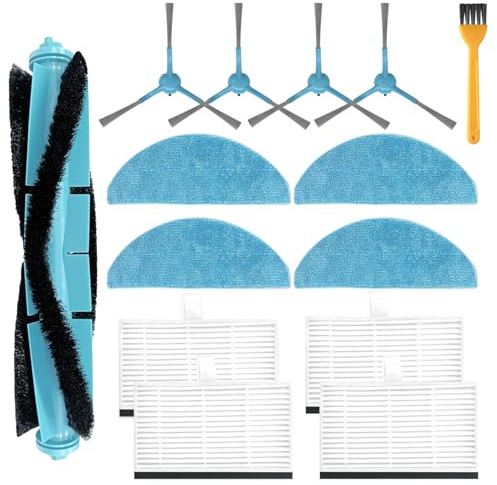 LOOHAOC Juego de Accesorios para Conga 7490 Immortal Home X-Treme/8290 Immortal Ultra Power/Home X-Treme, 1 Cepillo Principal, 2 filtros, 4 mopas, 4 cepillos Laterales