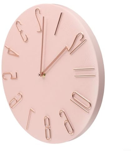 Orologio da parete analogico al quarzo da 30,5 cm, perfetto per qualsiasi stanza, stile combinato con praticità (per rosa)