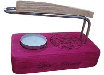Quemador de Palo Santo con Varillas metalicas Incluye Vela y Palo Santo Modelo Tetra. Purifica Las Energías, Limpieza de casa, Negocio, Aura, Ritual. Lala´s candels.
