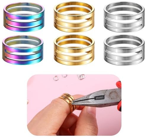 Tyqour 6pcs Jump Ring Opener Stainless Steel Jump Ring Opening Tools Opening Closing Rings Tool for Jewelry Making Supplies