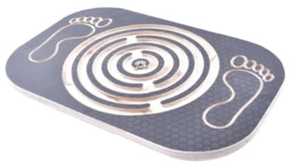 F Fityle Holz Balance Board Stabilitätsbrett Schaukelbrett Balancing Board für Workout